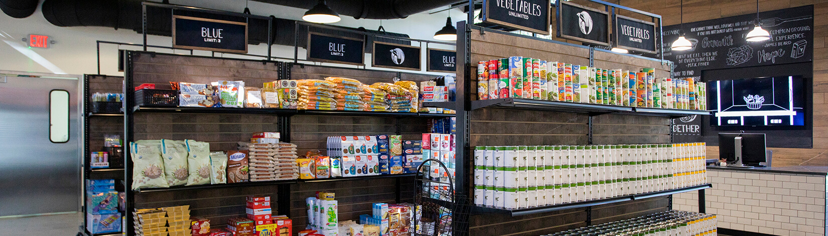 canned and dry goods in the Field and Fork pantry